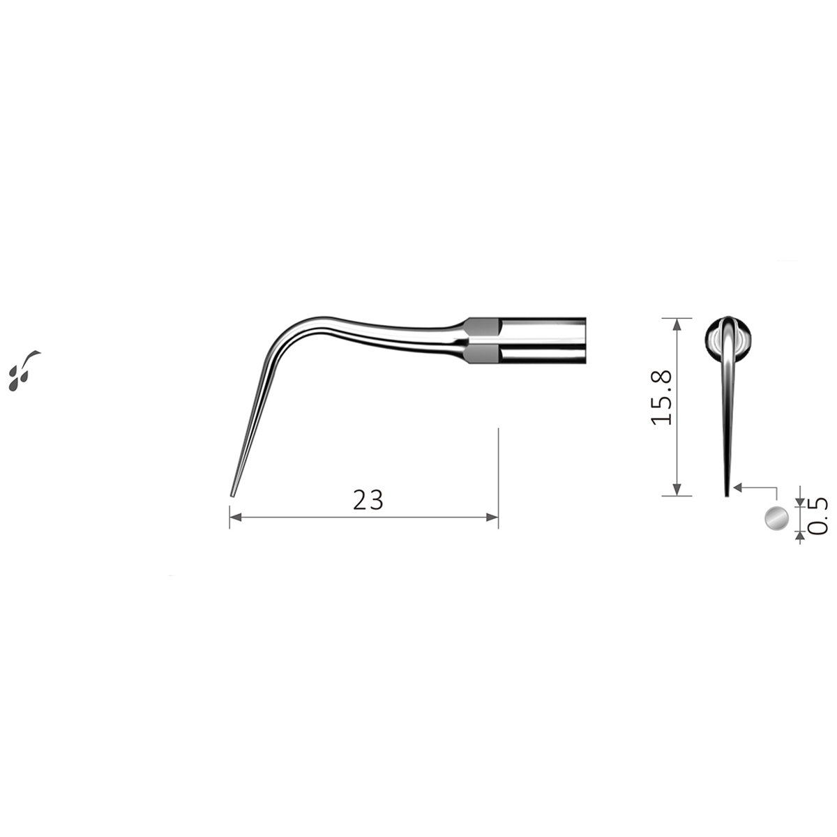 Xpedent Ultraschallspitze Perio P52 (passend für den Einsatz mit EMS® Geräten)