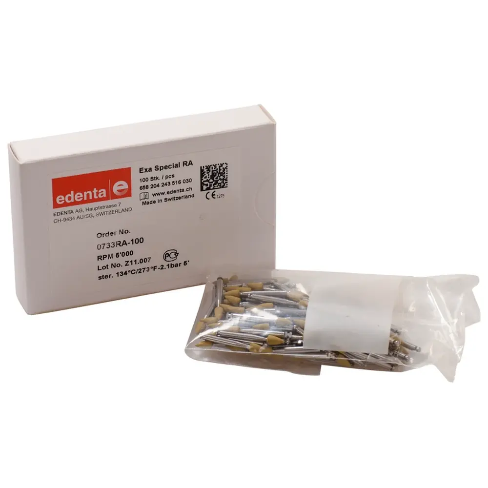Edenta Exa Special - Packung 100 Stück gelb, RA, Figur 243, 6 mm, ISO 030