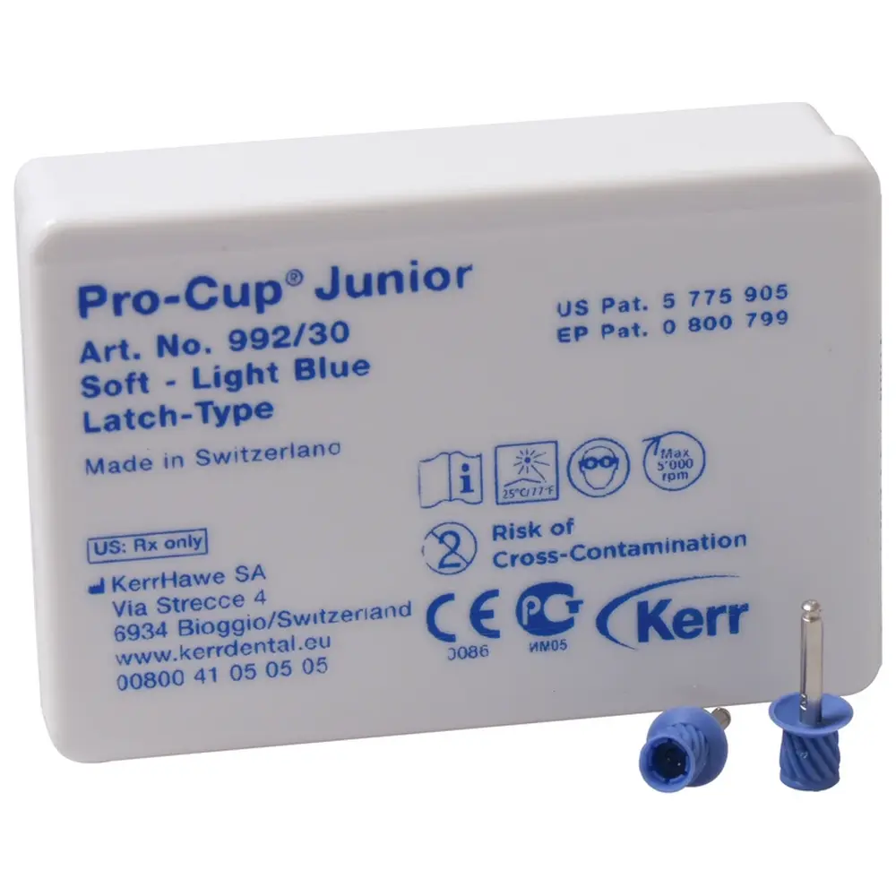 Kerr Pro-Cup™ Junior - Packung 30 Stück hellblau weich, Latch-Type