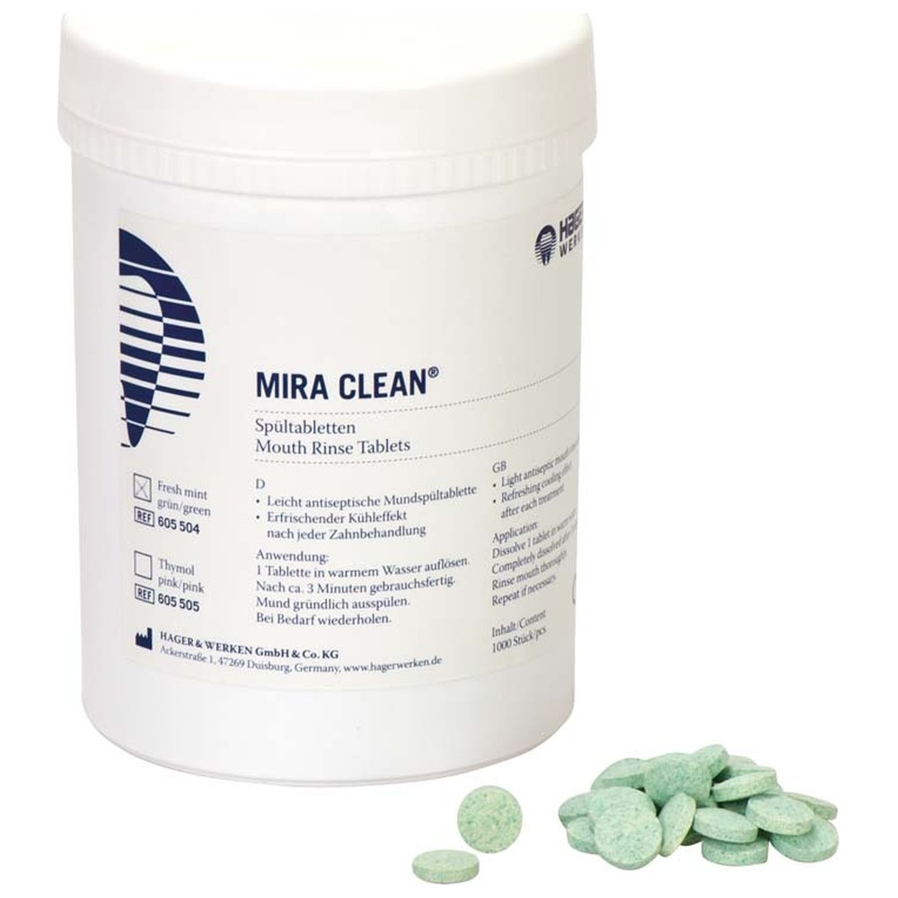 Hager & Werken MIRA CLEAN® - Dose 1.000 Stück Mint grün