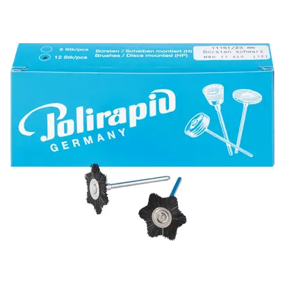 Polirapid Dr. Montemerlo GmbH & Co. KG Miniaturbürste m.HP 111/23mm H sternform Borste schwarz Pa 12