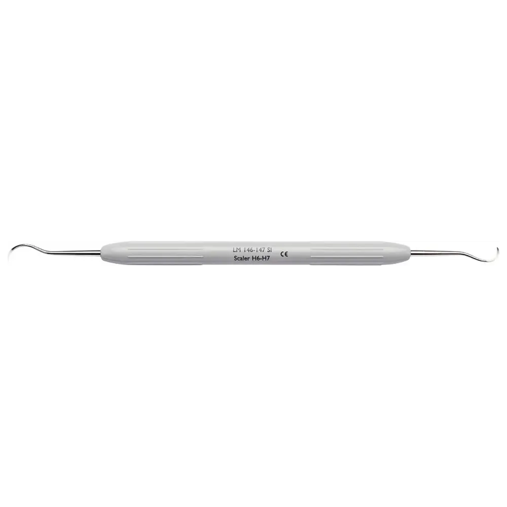 Medicom LM DuraGradeMAX™ Sichel Scaler - Stück Figur H6/H7, grau, LM-ErgoNorm™ Griff