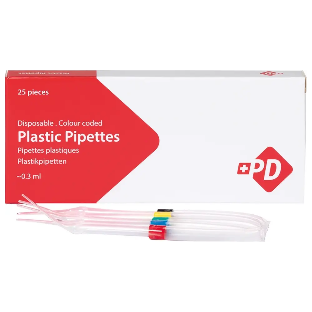 Produits Dentaires Plastikpipetten 0,3 - Packung 25 Stück sortiert, 0,3 ml
