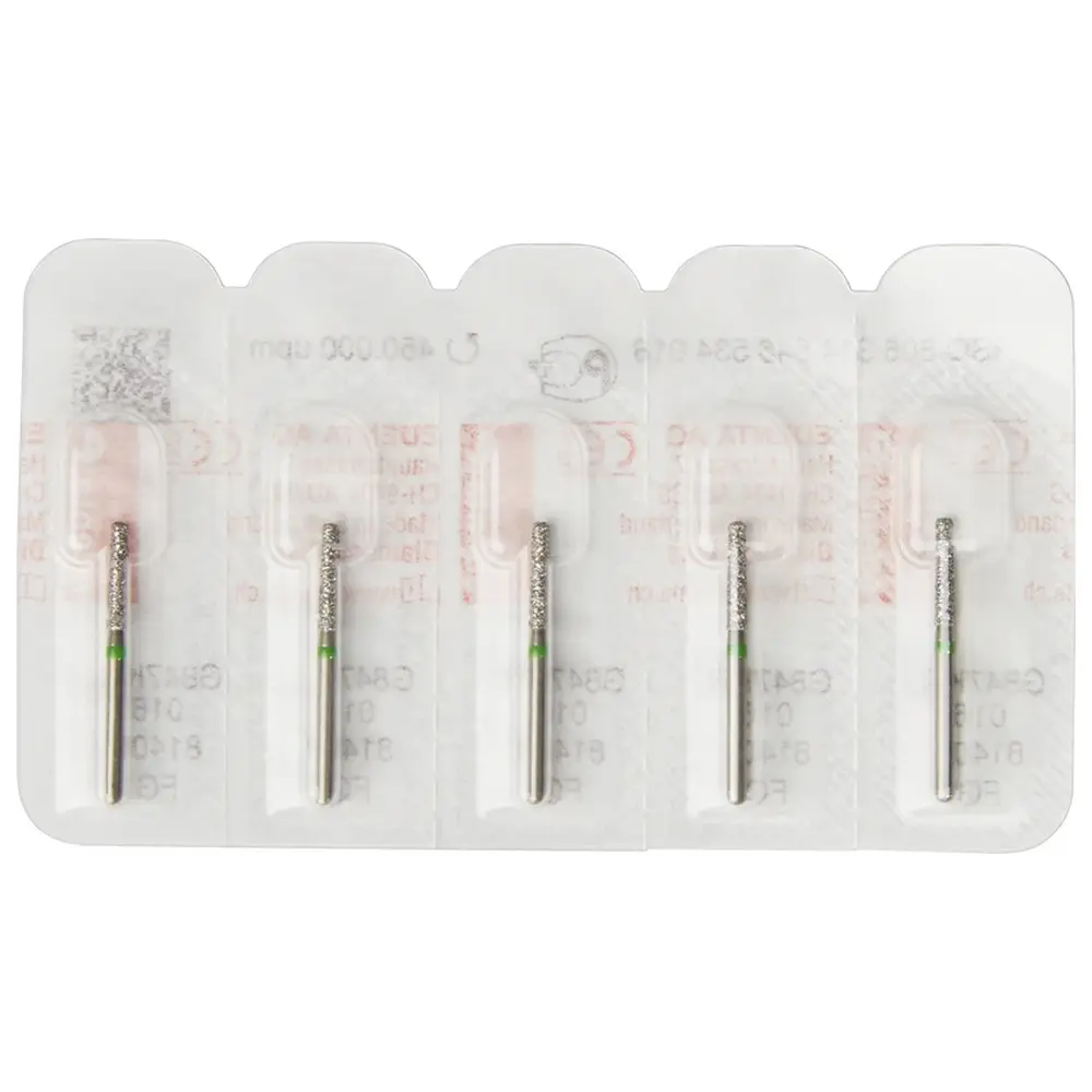 Edenta Diamanten 847KR - Packung 5 Stück grün grob, FG, Figur 546 Konus Kante rund, 8 mm, ISO 016