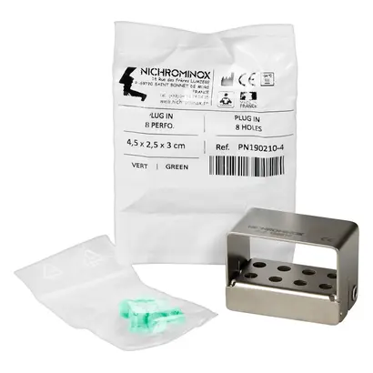 Nichrominox Plug In grün H30 f.8 Instrumente Bohrerständer St