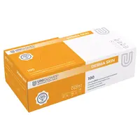 Unigloves DERMA SKIN Latexhandschuhe - Packung 100 Stück puderfrei, naturlatex, XS