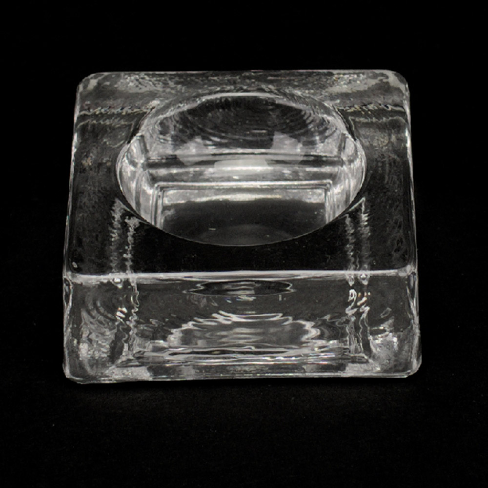 Bohrerschälchen Klarglas 4x4cm St
