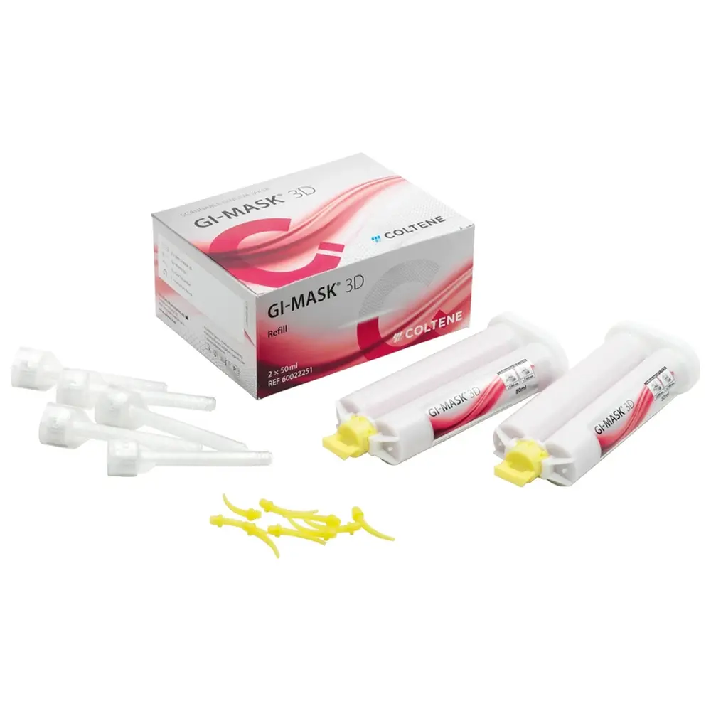 COLTENE GI-MASK® 3D - Refillpackung 2 x 50 ml Kartusche, 12 Universal Mixing Tips, 12 Oral Tips