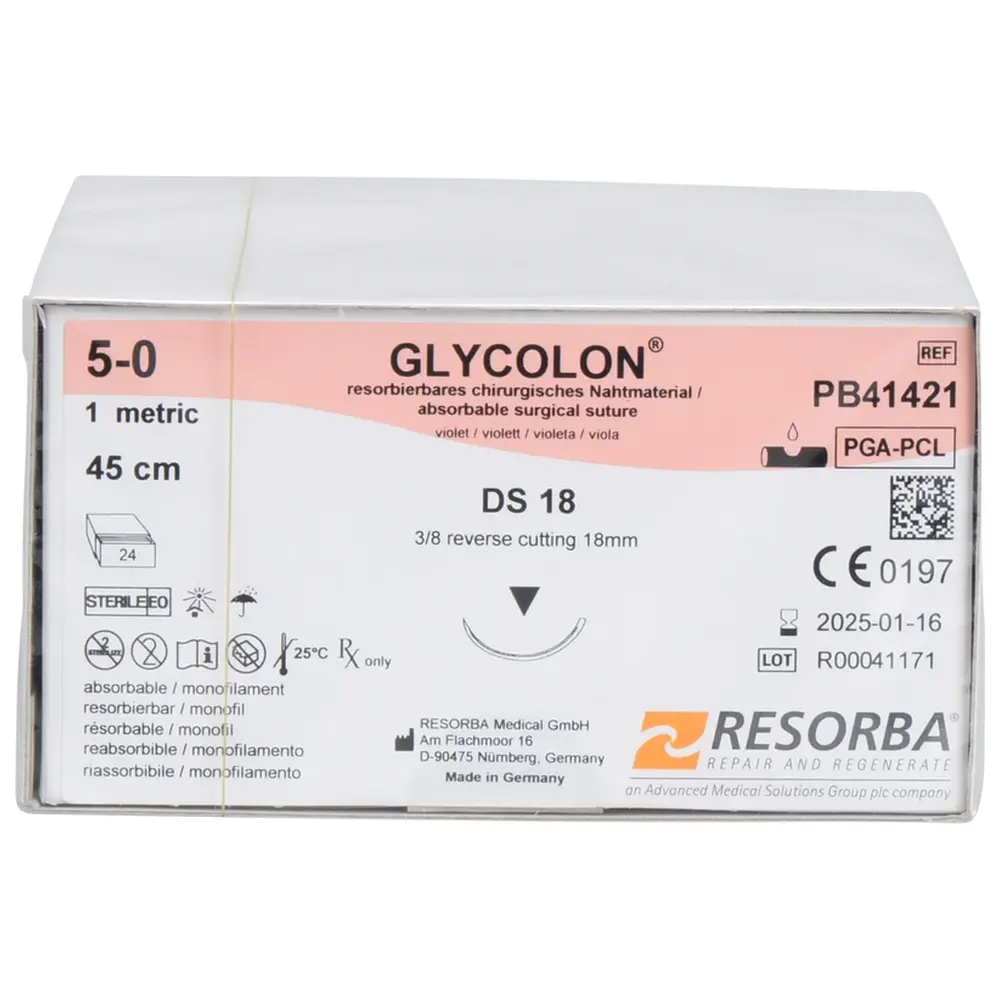 Resorba Medical Glycolon® Oral - Packung 24 Stück, violett, 45 cm, DS 18, USP 5/0