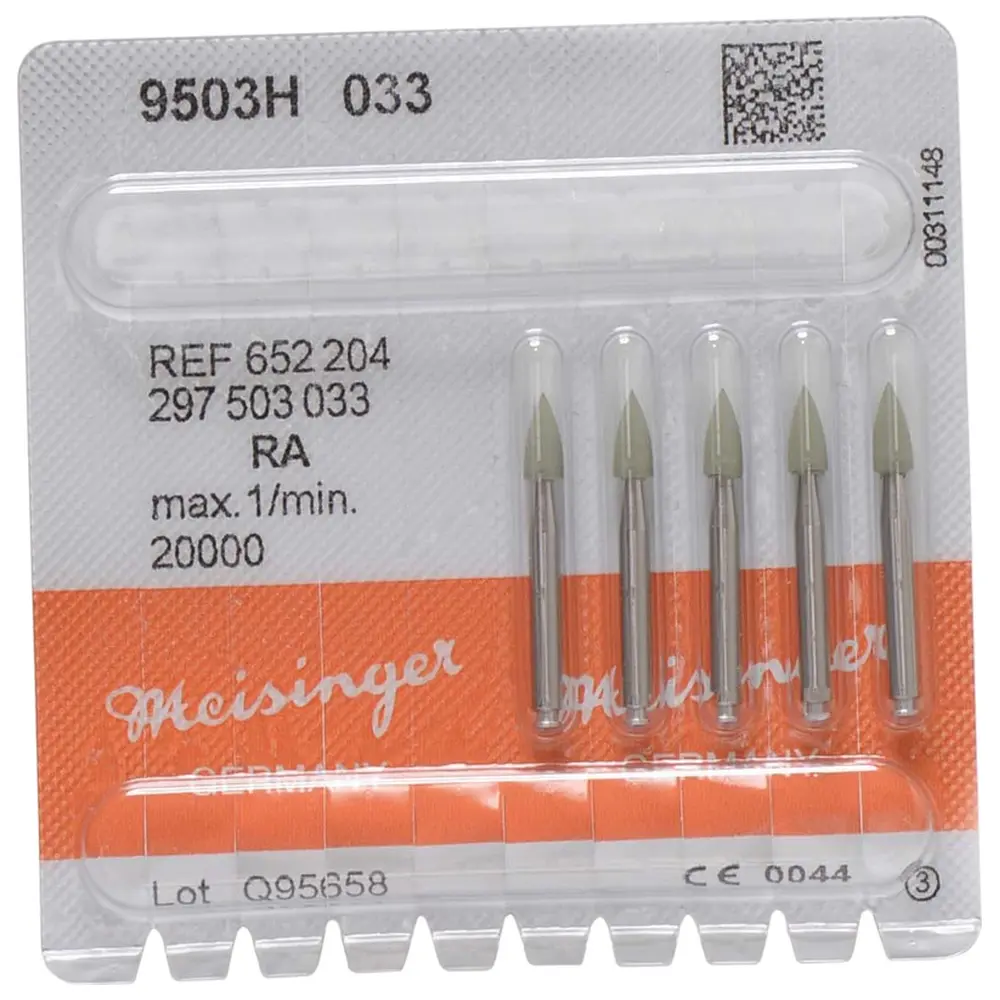 Hager & Meisinger Universalpolierer 9503 - Packung 5 Stück grün fein, RA, Figur 297, 7,5 mm, ISO 033