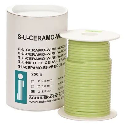 SCHULER-DENTAL S-U-Ceramo Wire Wax - Rolle 250 g lindgrün, Ø 3,5 mm