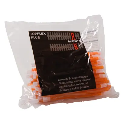 WORLD WORK Srl. TOP FLEX Speichelsauger 145mm orange Pa 100