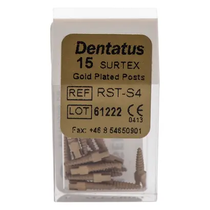 Dentatus AB DEN Surtex Wurzelstift vergoldet S4 Pa 15