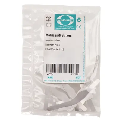 E.Hahnenkratt GmbH Matrizen S0,04mm 40/4 Pa 12 E.Hahnenkratt GmbH Matrizen S0,04mm 40/4 Pa 12