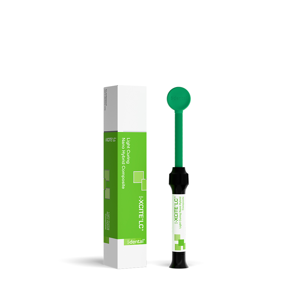 i-XCITE LCN i-dental Light Curing Nano Hybrid Composite – Bariumglas, 10x4g Spritzen, Farben: A1, A2, A3, A3.5, B2