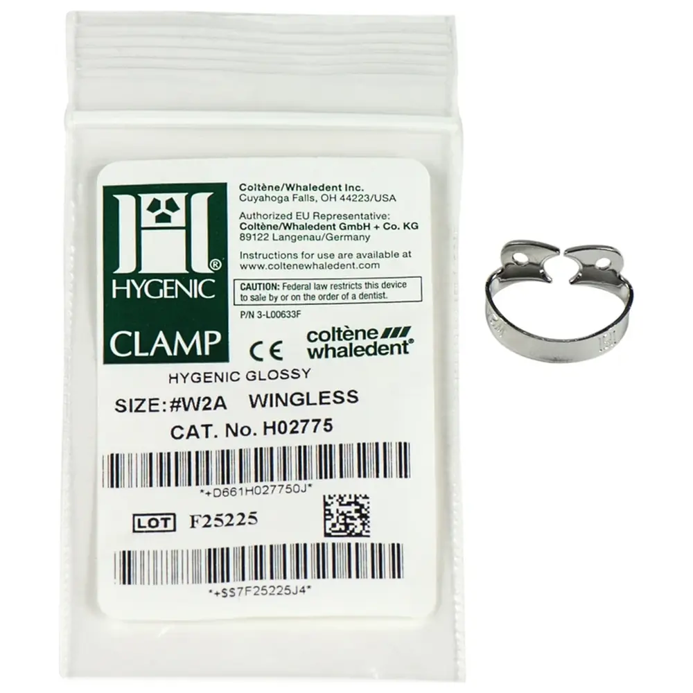 COLTENE HYGENIC® Dental Dam Klammern - Stück Klammer ohne Flügel für Prämolaren, UK, W2A