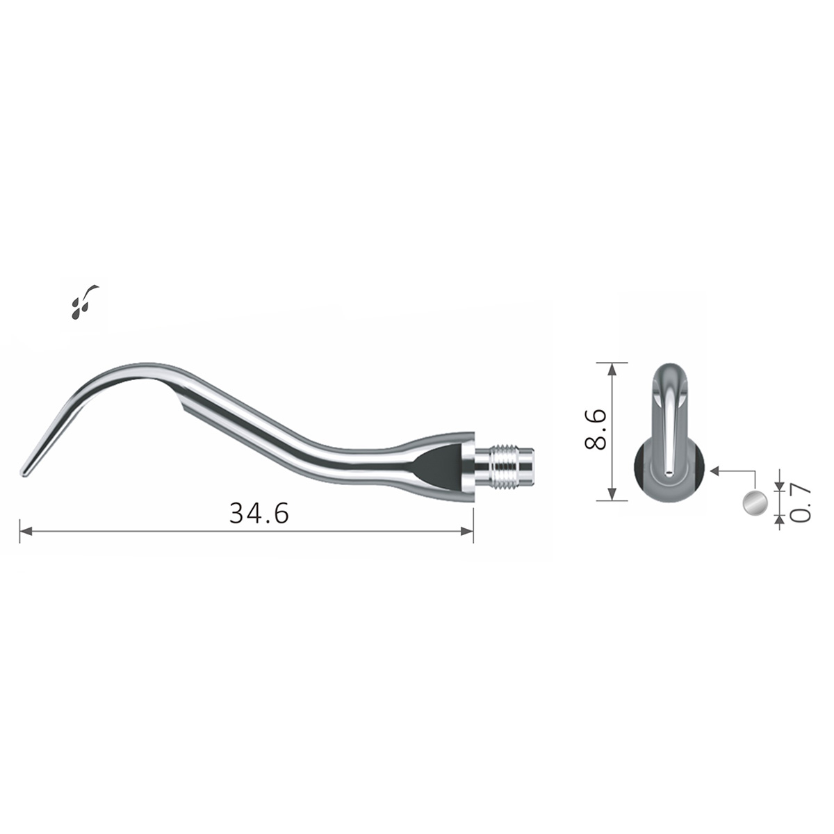 Xpedent Ultraschallspitze a#39 Scaling (passend für den Einsatz mit Amdent® Geräten)