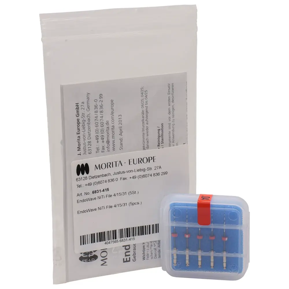 Morita EndoWave NiTi Feilen - Packung 5 Stück 31 mm, Taper.04, ISO 015