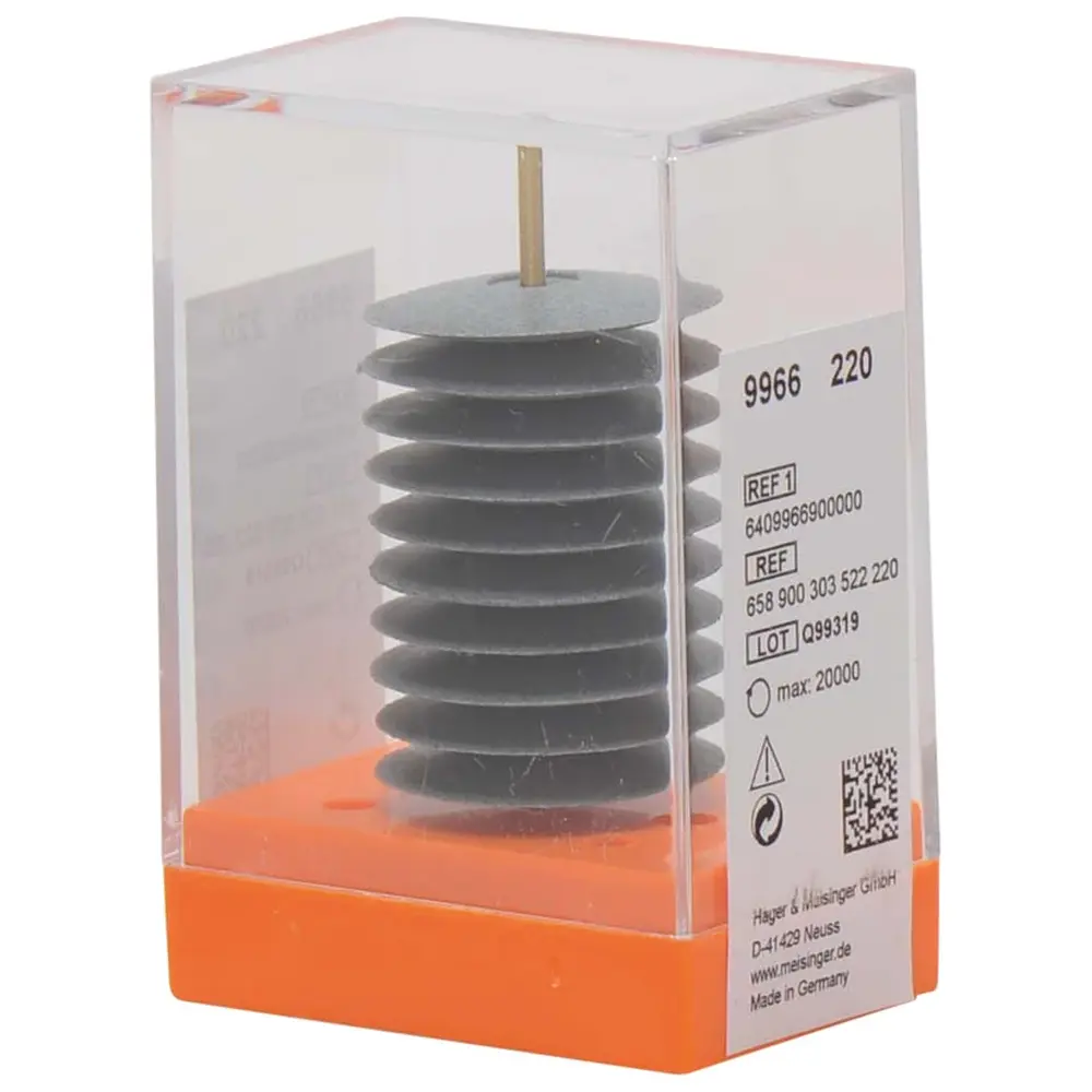Hager & Meisinger Universalpolierer 9966 - Packung 10 Stück unmontiert, grün, Figur 303, 3 mm, ISO 220