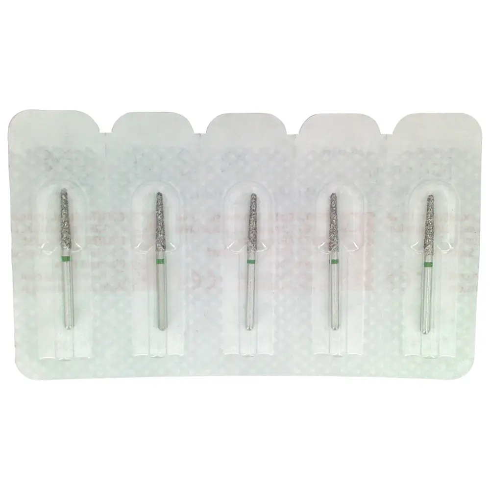 Edenta Diamanten 850 - Packung 5 Stück grün grob, FG, Figur 199 Konus rund, 10 mm, ISO 016