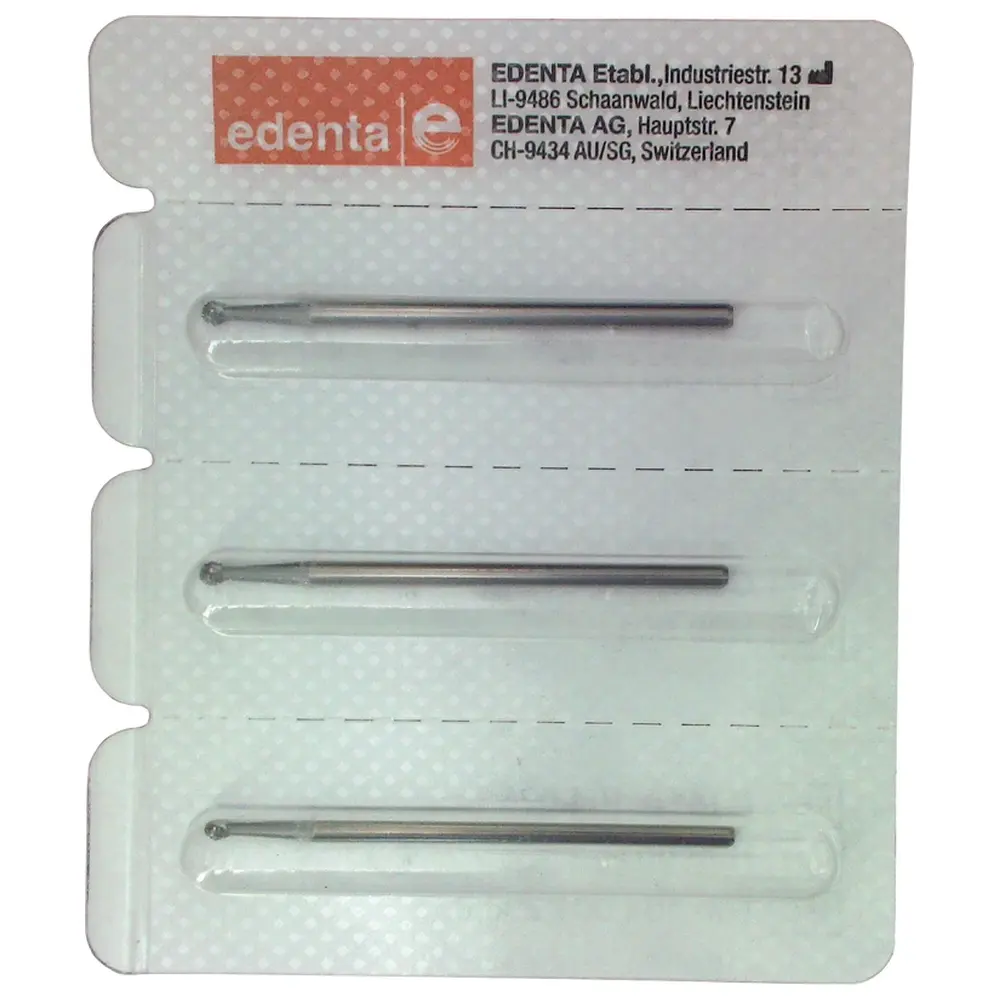 Edenta Chirurgie Fräser HM C141A - Packung 3 Stück HP, Figur 001, ISO 023
