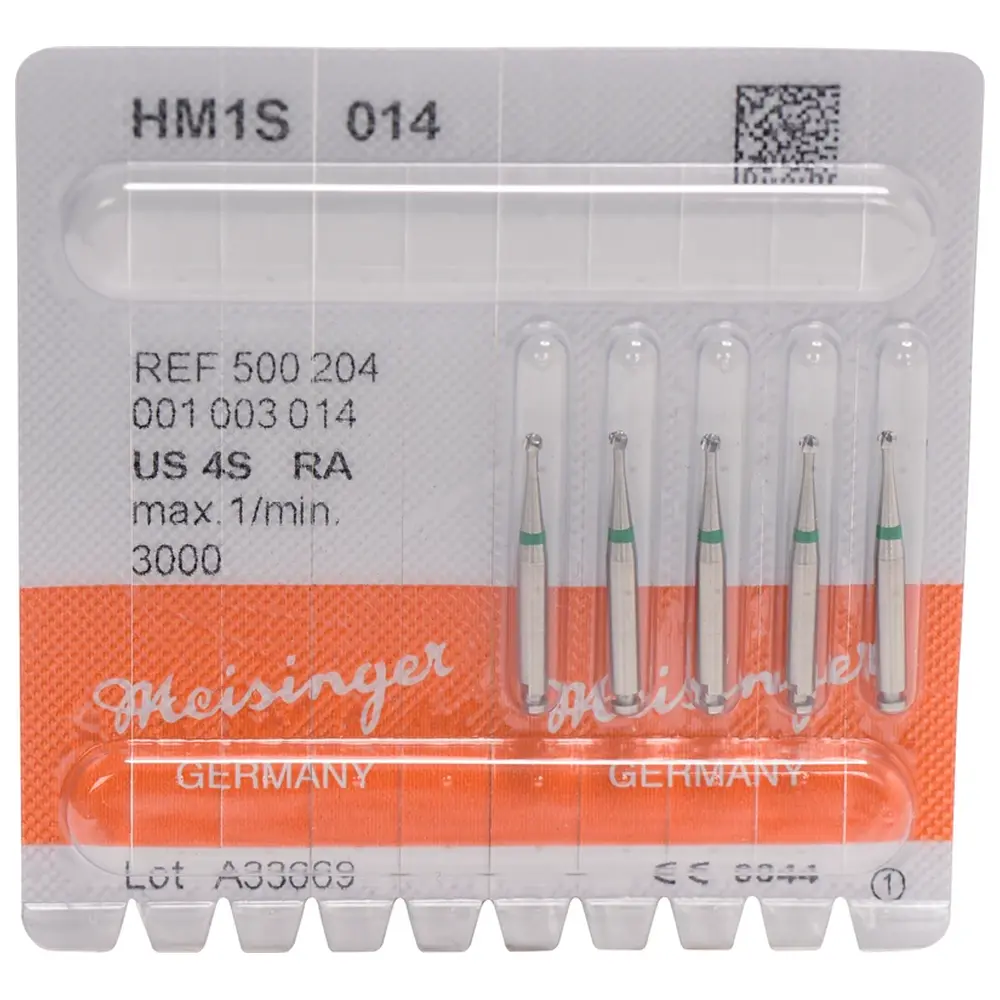Hager & Meisinger HM-Bohrer 1S - Packung 5 Stück schnittfr. Verz., grün, RA, Figur 001, ISO 014