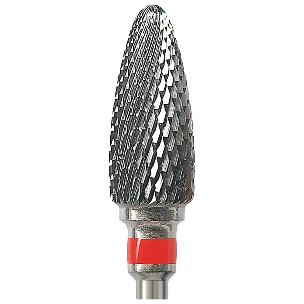 Edenta HM-Fräser Schliff 20 - Stück Kreuzverzahnung, rot fein, HP, Figur 257, 12 mm, ISO 060