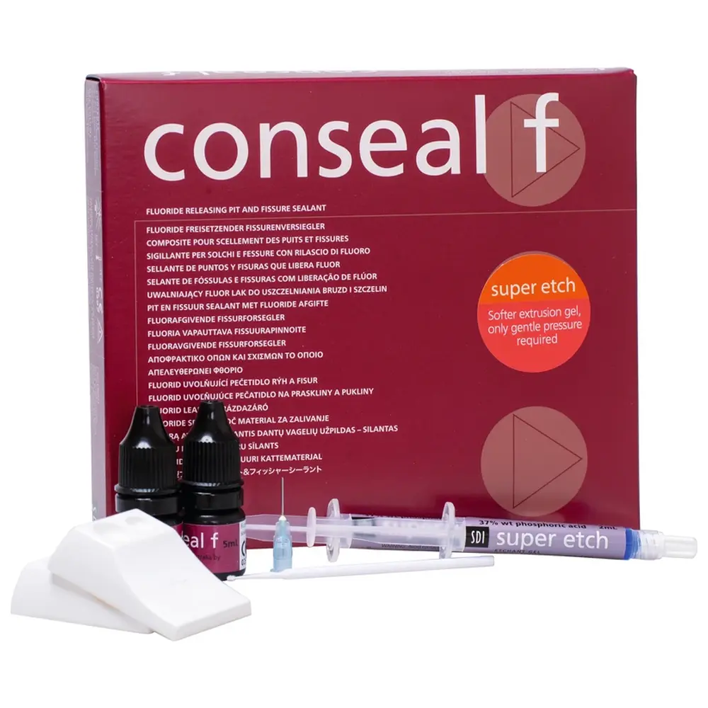 SDI conseal f - Kit 2 x 5,5 g Flaschen, 2 x 2,5 g Super Etch Spritzen, Zubehör