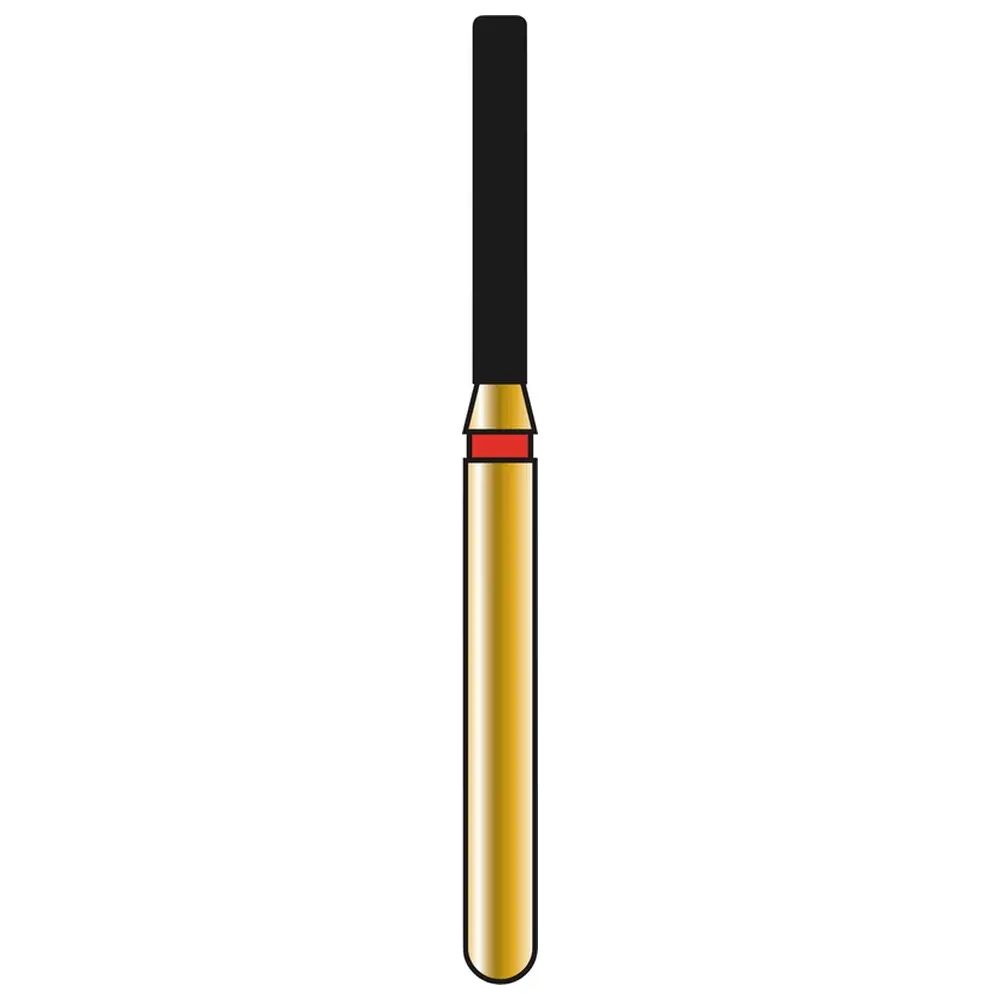 COLTENE DIATECH Diamanten G837R - Packung 5 Stück rot fein (F), FG, Figur 158 Zylinder Kante rund, 8 mm, ISO 012