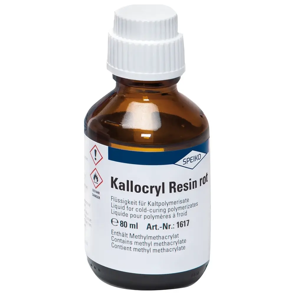SPEIKO Kallocryl® Resin - Flasche 80 ml Flüssigkeit rot