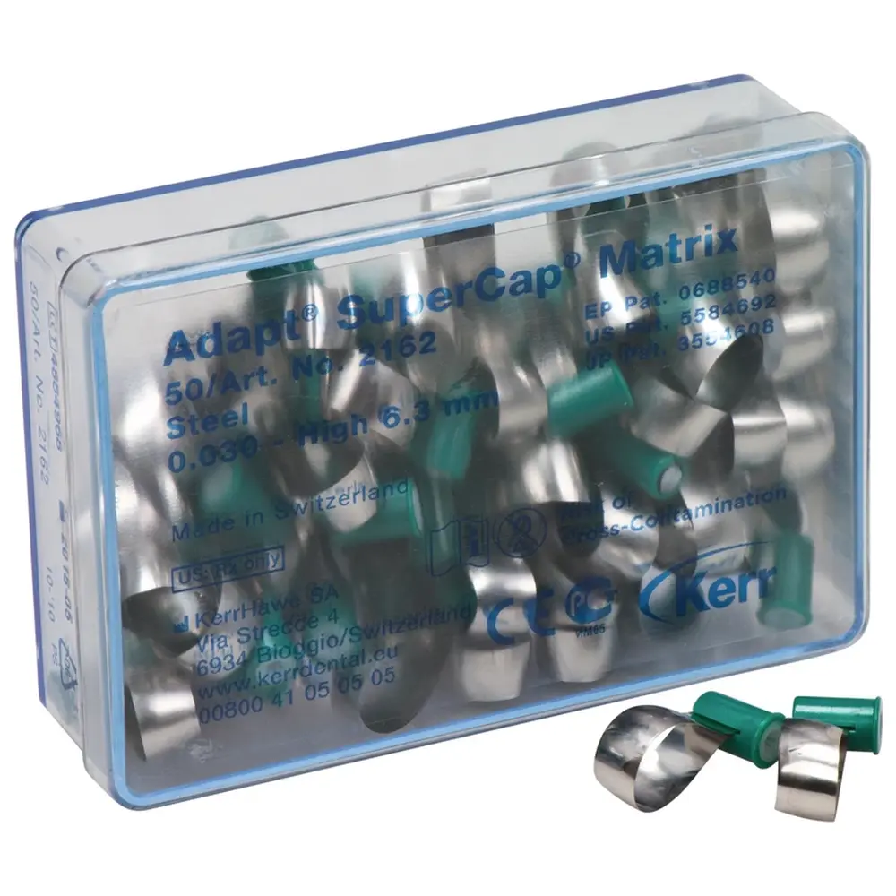 Kerr SuperMat® - Packung 50 Adapter Stahl Höhe 6,3 mm, Stärke 0,03 mm