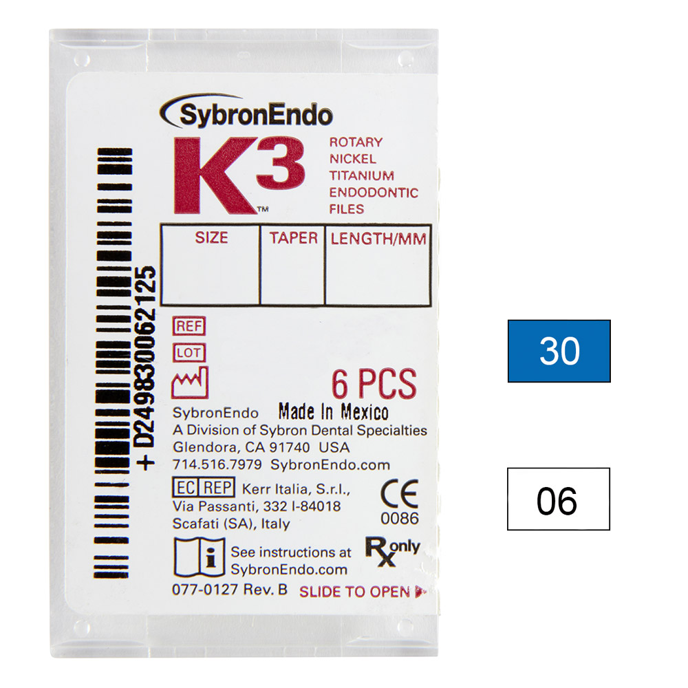K3 NiTi-Files .06 Gr.30 25mm 6St