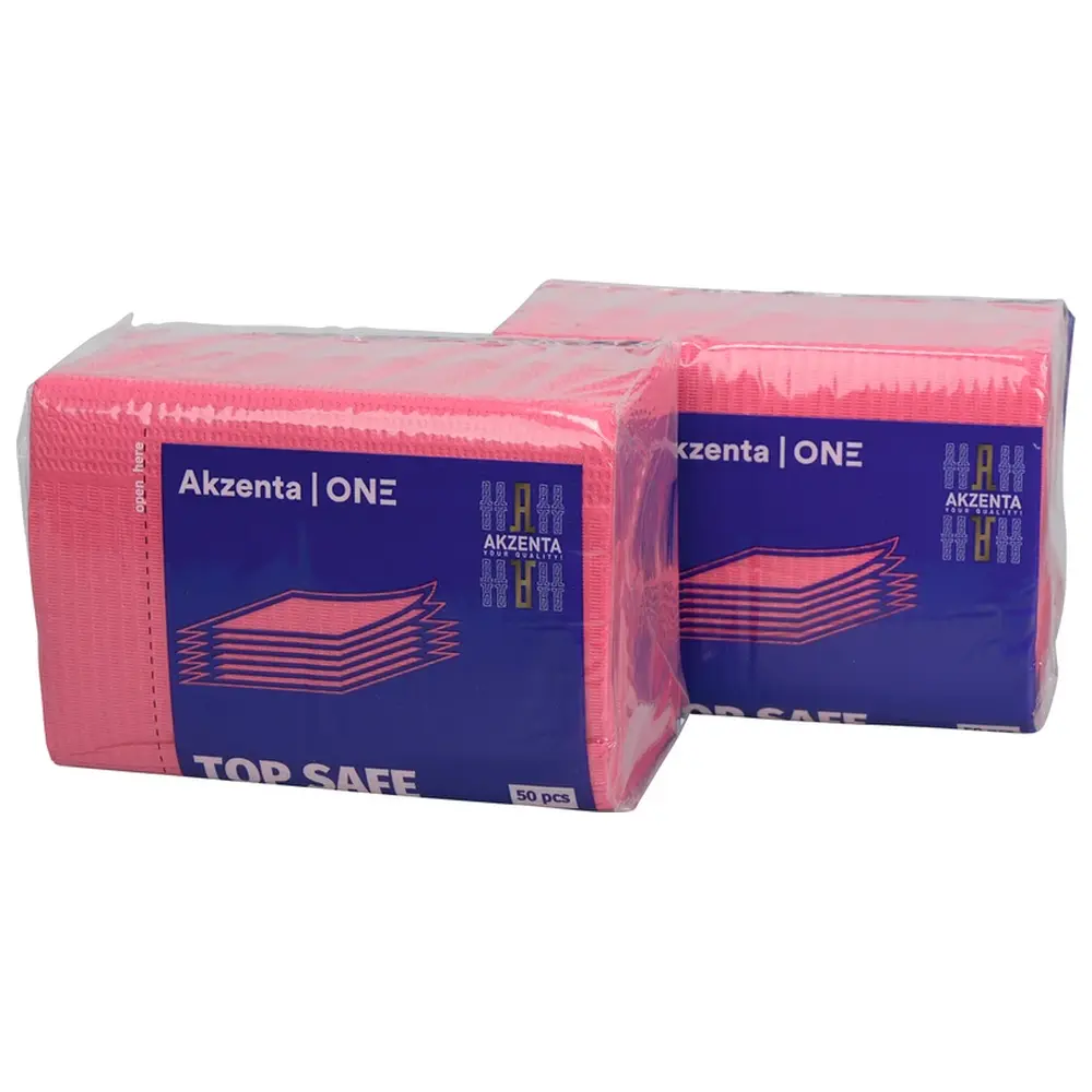 Akzenta TOP SAFE Patientenservietten - Karton 500 Stück fuchsia, 33 x 45 cm, 2-lagig