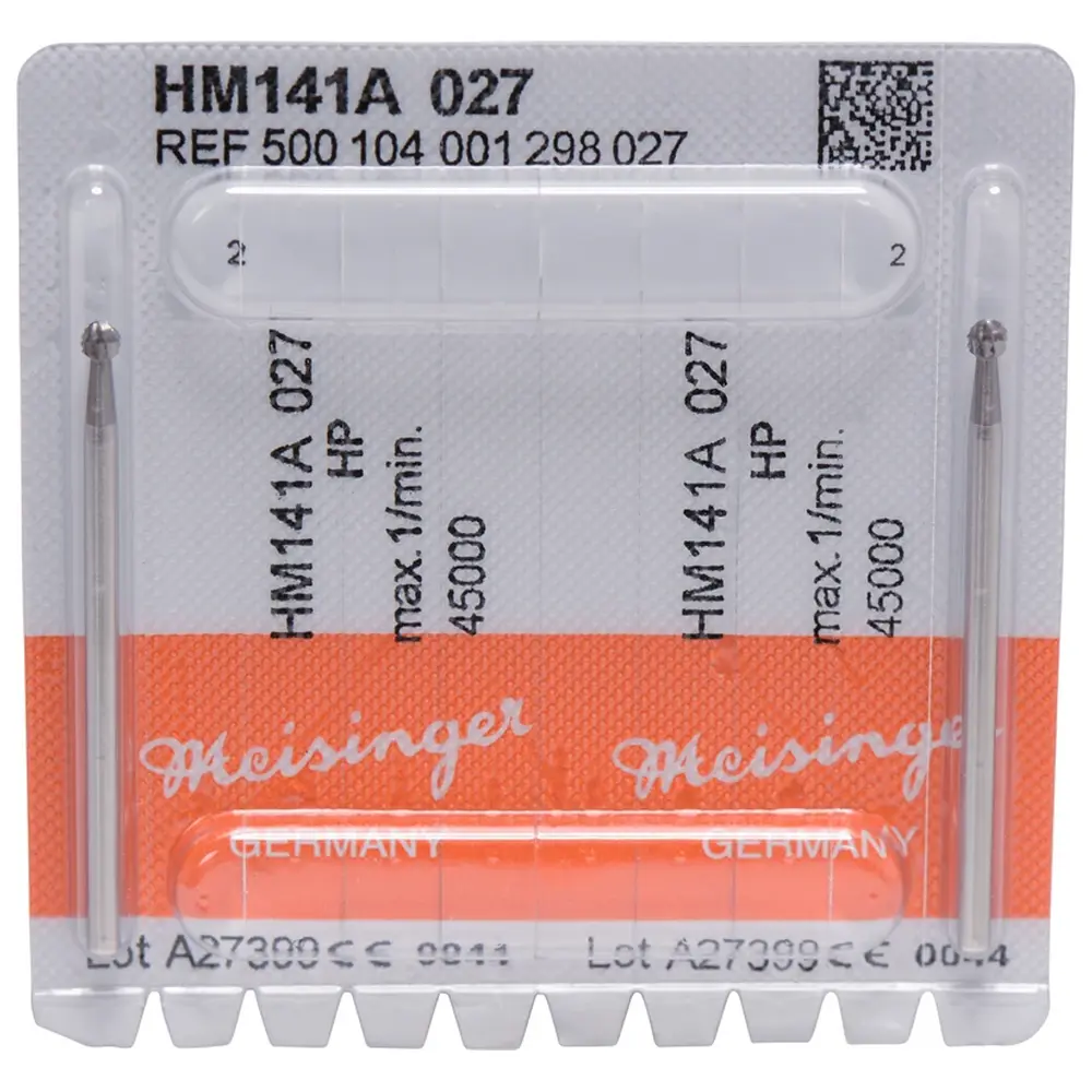 Hager & Meisinger Chirurgie Fräser HM 141 - Packung 2 Stück Querhiebverzahnt HP, Figur 001, ISO 027