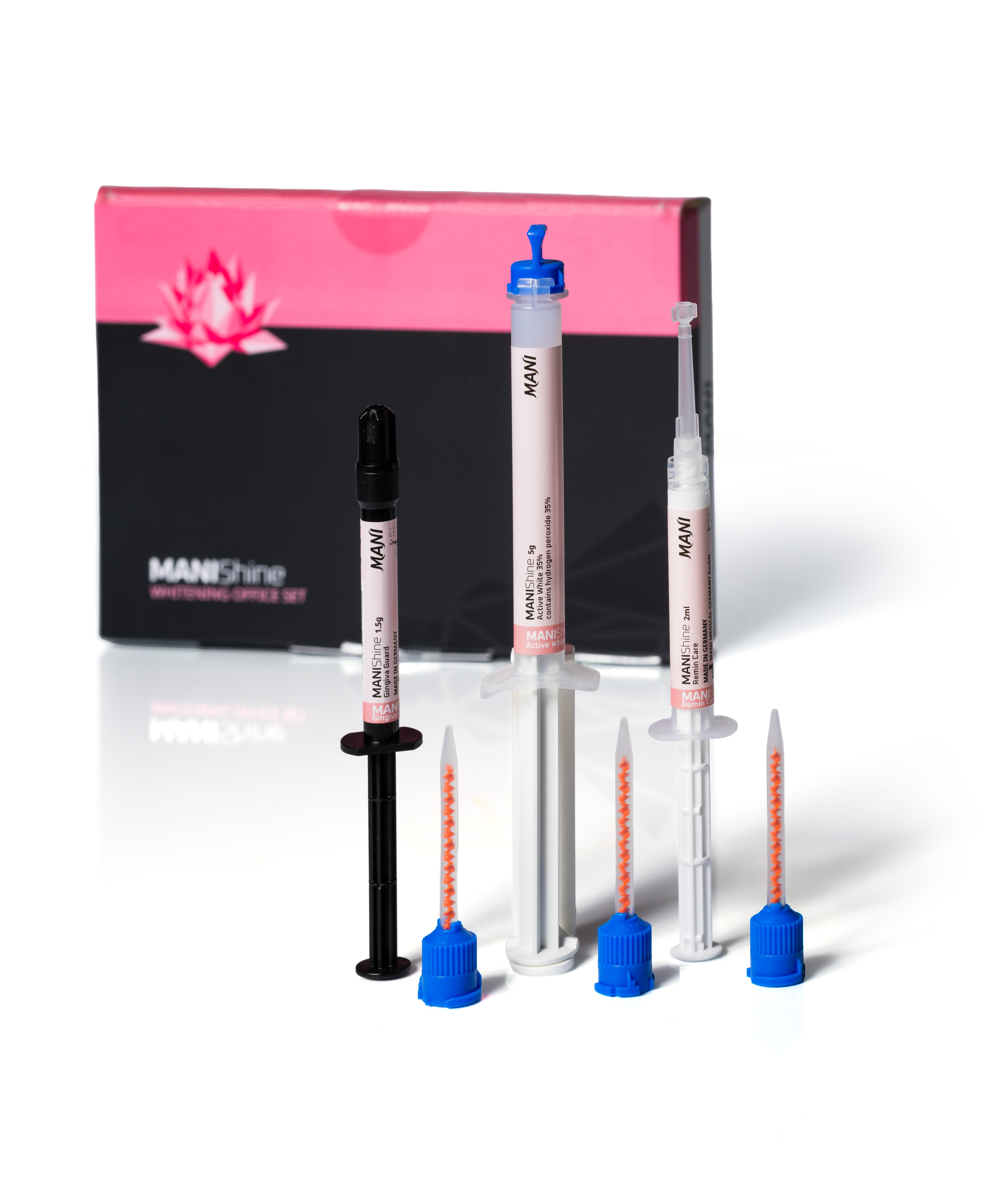 MANI ManiShine Whitening Set 35% Bleichgel Gingiva-Protector