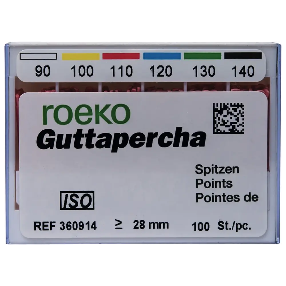COLTENE roeko Guttapercha Spitzen - Sortiment 100 Stück ISO 090-140