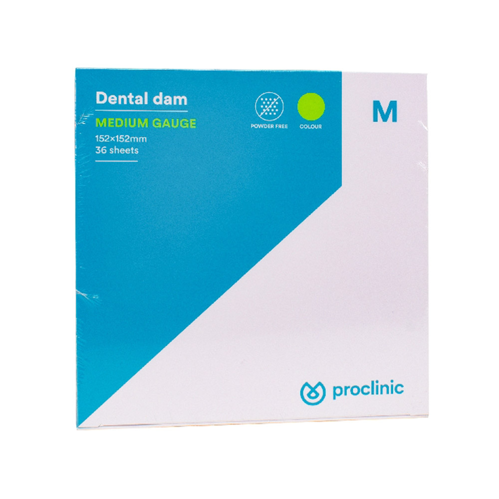 Kofferdam grün 15x15cm medium 36St