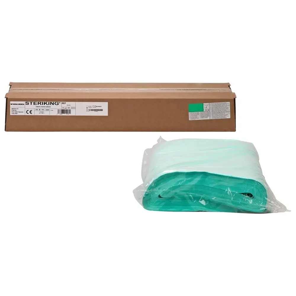 Steriking Krepppapier - Packung 250 Stück grün, 75 x 75 cm