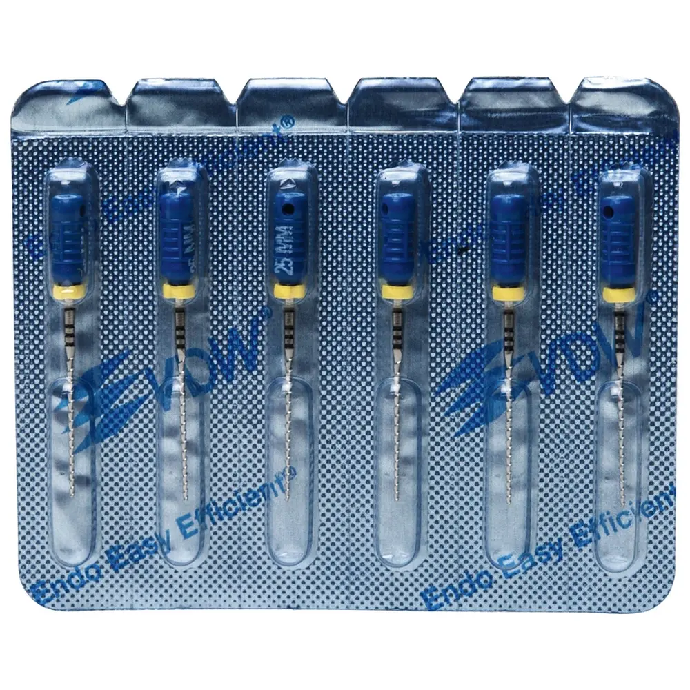 VDW STERILE Hedstroem Feilen - Blisterpackung 6 Stück 25 mm ISO 060