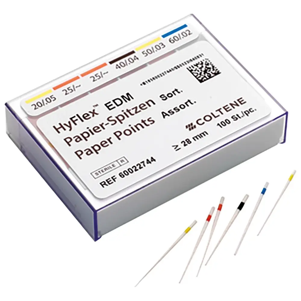 COLTENE HyFlex™ EDM Papierspitzen - Packung 100 Stück sortiert