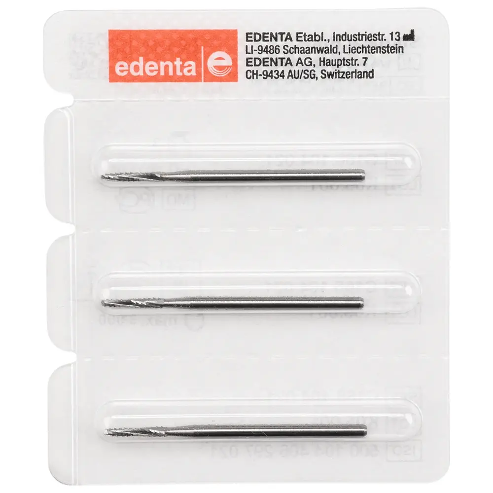 Edenta Chirurgie Knochenfräser nach Lindemann C166 - Packung 3 Stück HP, Figur 409, 10 mm, ISO 021