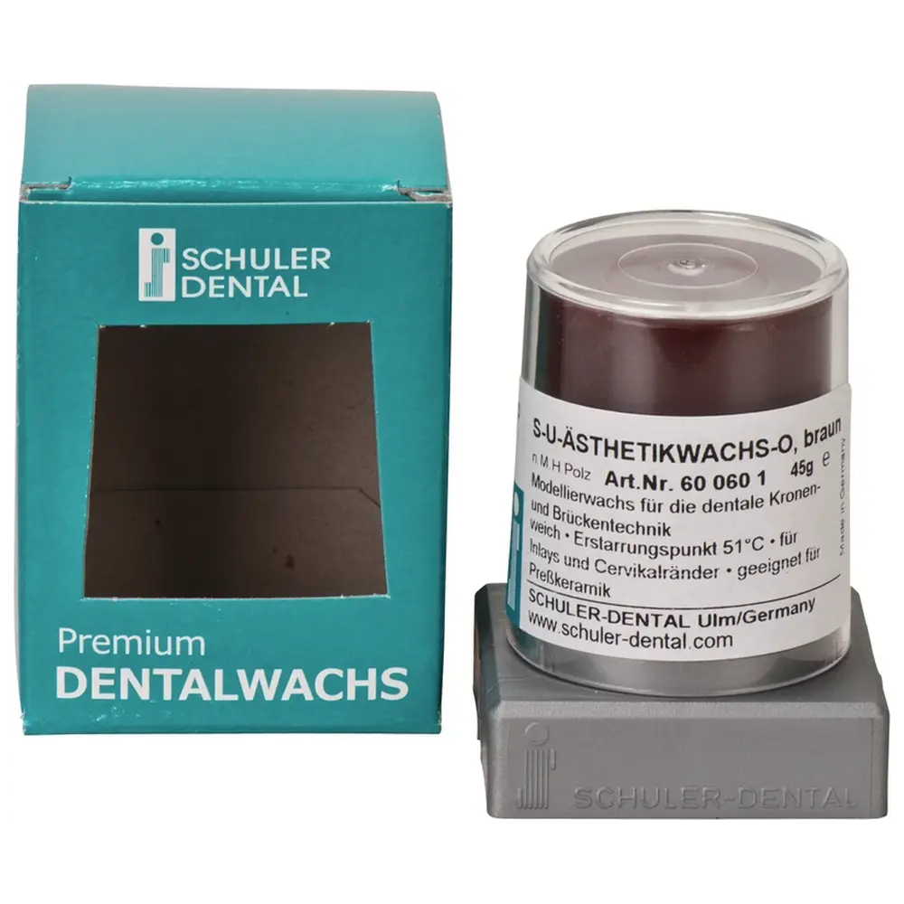 SCHULER-DENTAL S-U-Ästhetikwachs - Kegel 45 g Ästhetikwachs O, braun