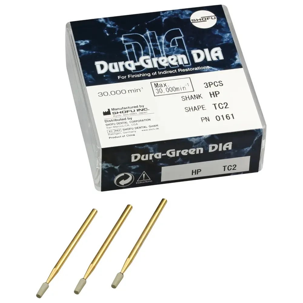 SHOFU Dura-Green DIA - Packung 3 Stück TC2, HP, ISO 025