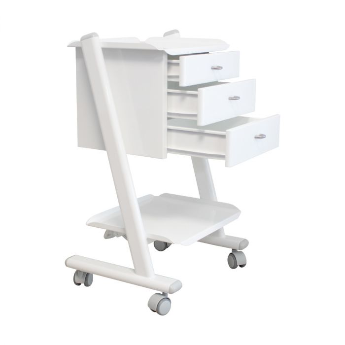 Multifunktionswagen mit 3 Schubladen und 3 Steckdosen Multifunktionswagen mit 3 Schubladen und 3 Steckdosen
