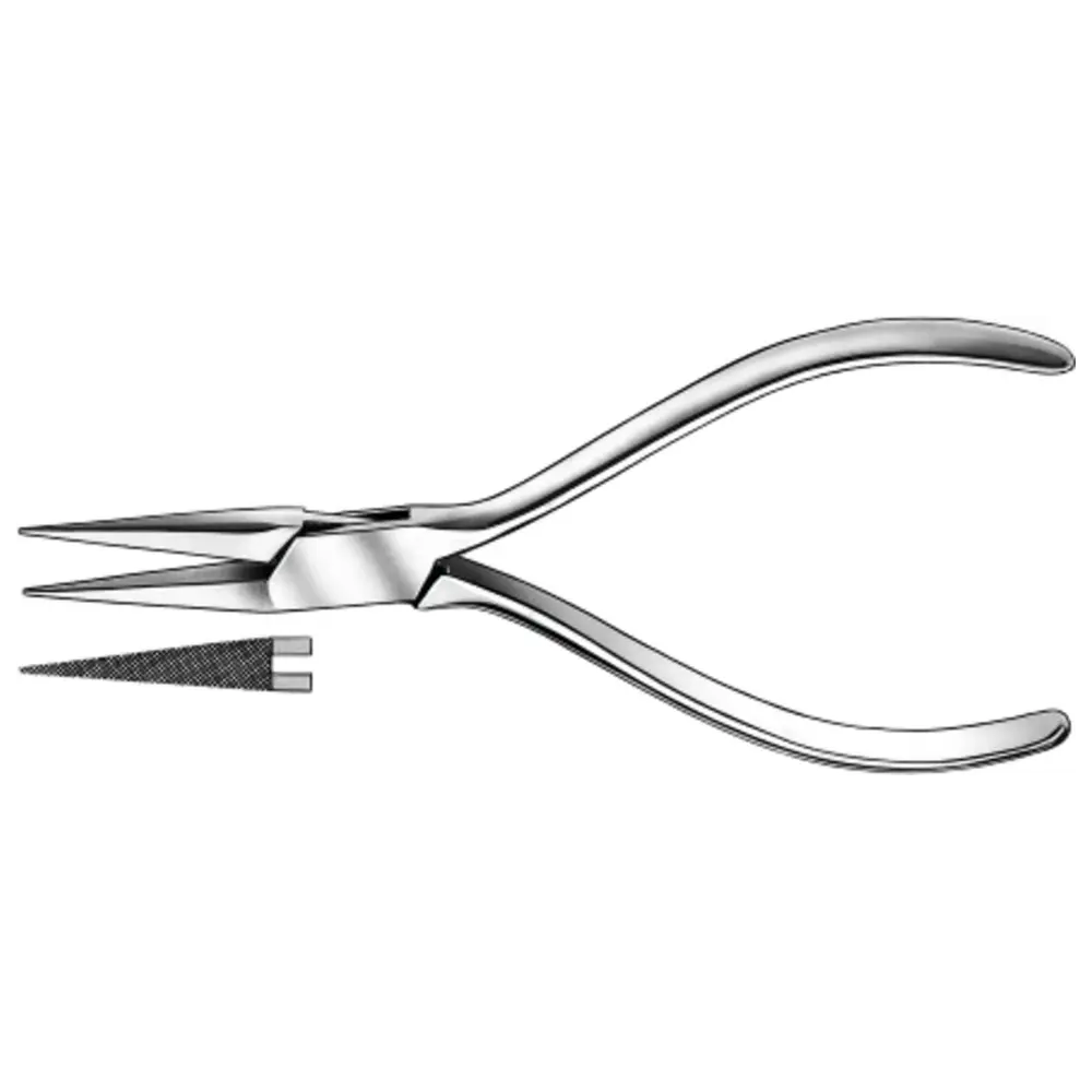 Carl Martin Flachzangen - Stück Spitzzange 14 cm, gerieft