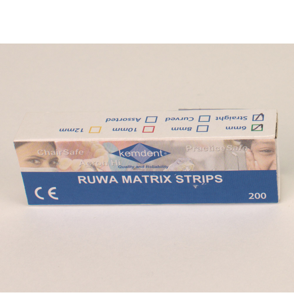 GX04972_Ruwa_Matrix_Strips_6mm_gerade_200St Ruwa Matrix Strips 6mm gerade 200St