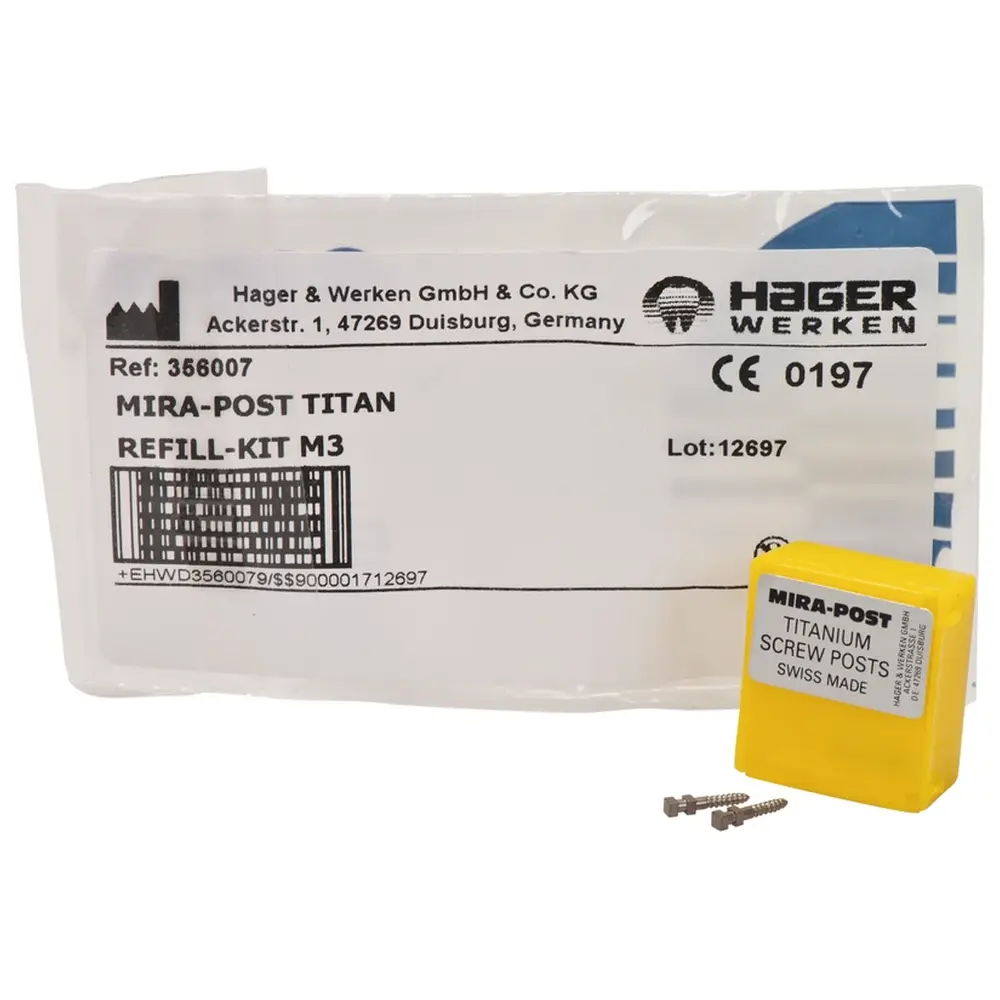 Hager & Werken Mira-Post - Nachfüllpackung 6 Stifte Titan Gr. 3, M