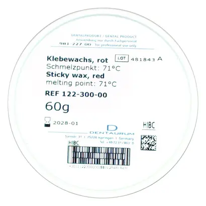 Dentaurum GmbH & Co. KG Klebewachs rot Dose 60g