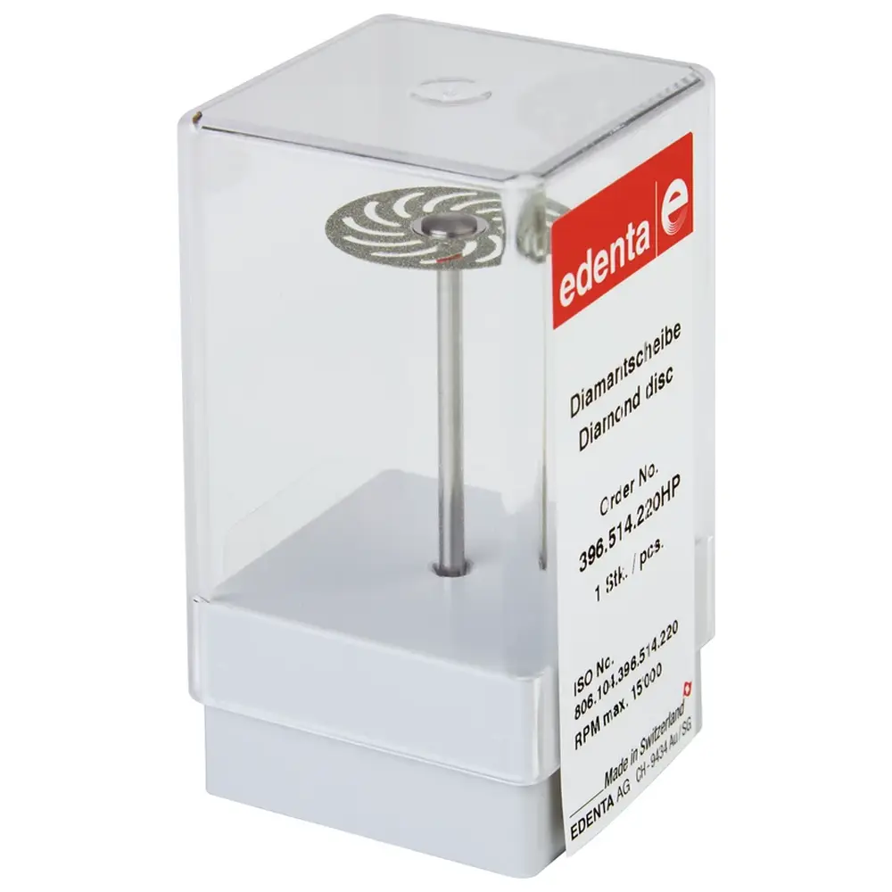 Edenta Diamantscheibe 396 - Stück Bogenperforation, rot fein, HP, Figur 396, 0,15 mm, ISO 220