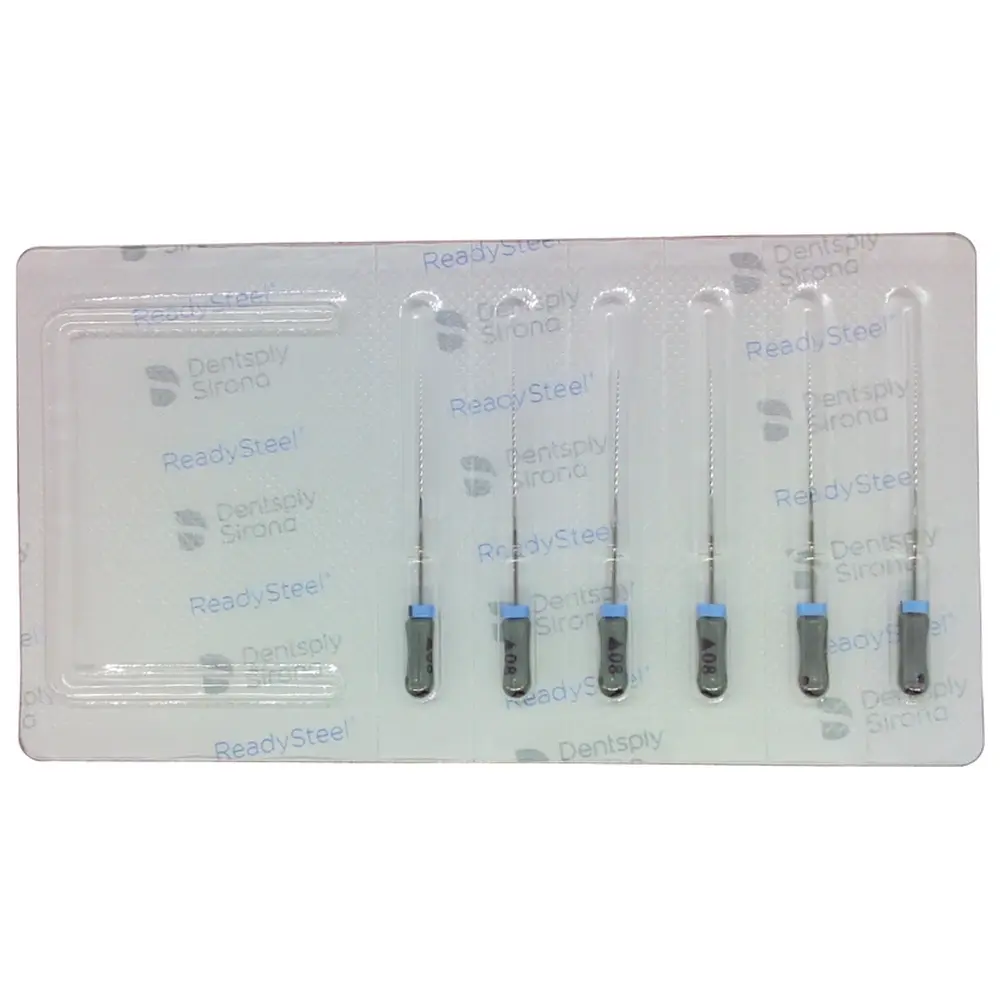 Dentsply Sirona READYSTEEL K-Reamers - Packung 6 Stück 31 mm ISO 008